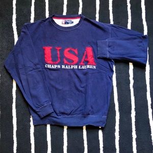 Chaps Ralph Lauren USA Spell Out Sweater